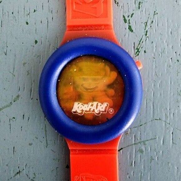 Vintage & Rare 1991 Red Kraft Kool-Aid Kids Hologram Watch. Excellent Condition - Picture 1 of 5